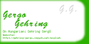 gergo gehring business card